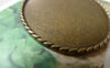 Accessories - Oval Pendant Tray Antique Bronze Coiled Cameo Base Settings Match 40x50mm Cabochon Set Of 4 Pcs A6886