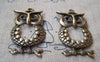 Accessories - Owl Pendants Fat Rhinestone Charms 22x45mm Set Of 4 Pcs A144