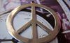 Accessories - Peace Symbol Pendants Antique Silver Flat Charms 40mm Set Of 10 Pcs A3660