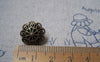 Accessories - Plastic Buttons Floral Edge With Antique Bronze Color 14mm Set Of 10 A4790