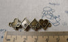 Accessories - Poker Suit Connector Bracelet Pendants Antique Bronze Curved Charms 14.5x47mm Set Of 10 Pcs A6757