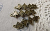 Accessories - Poker Suit Connector Bracelet Pendants Antique Bronze Curved Charms 14.5x47mm Set Of 10 Pcs A6757