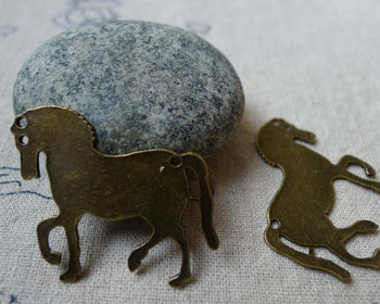 Accessories - Racing Horse Antique Bronze Dressage Charms 28x30mm Set Of 10 Pcs  A5472