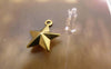 Accessories - Raw Brass 3D Star Charms Pendants Double Sided 12mm Set Of 50 Pcs A6232