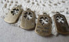 Accessories - Rectangle Lucky Flower Pendant Antique Bronze Clover Cut Out Charms 13x25mm Set Of 10 Pcs A7844