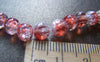 Accessories - Red Crackle Glass Beads 6mm Set Of 30.7 Inches (140 Pcs)  A3907
