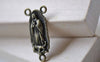 Accessories - Religious Connectors Antique Bronze Lady Mary Catholic Pendants Charms 14x30mm Set Of 20 Pcs A7863
