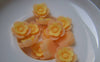Accessories - Resin Miniature Flower Cameo Yellow And Peach Pink Cabochon 13mm Set Of 20 Pcs A5791