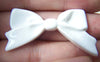 Accessories - Resin White Bowtie Knot Cameo Cabochon 22x47mm Set Of 10 Pcs A2903