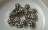 Accessories - Rondelle Flower Beads Antique Silver Embossed  11mm Set Of 30 Pcs A6432