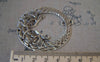 Accessories - Round Chandelier Earring Antique Silver Large Leaf Branch Connectors Pendants 55x60mm Set Of 4 Pcs A5415