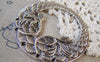 Accessories - Round Chandelier Earring Antique Silver Large Leaf Branch Connectors Pendants 55x60mm Set Of 4 Pcs A5415