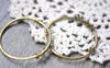 Accessories - Round Chandelier Earring Connector Pendants Antique Bronze Flower Hoops 45mm A7899