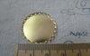 Accessories - Round Pendant Tray Gold Base Settings Match 25mm Cabochon Set Of 10 Pcs A7858