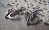 Accessories - Silver Anchor Small Coiled Anchor Charms Antique Silver Pendants 17x26mm Set Of 10 Pcs A4768
