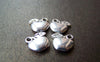 Accessories - Silver Apple Charms Antiqued Pendants 10x10mm Set Of 20 Pcs A1089