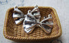 Accessories - Silver Bow Tie Connector Retro Charms 15x22mm A2926