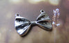 Accessories - Silver Bow Tie Connector Retro Charms 15x22mm A2926
