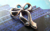 Accessories - Silver Bow Tie Knot Charms Antiqued Color Pendants 18x20mm A792
