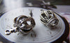 Accessories - Silver Crown Charms Antiqued Finished 3D King Crown Pendants Size 14x20mm Set Of 10  A760