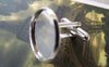 Accessories - Silver Cufflink Blanks Bezel Settings Match 18mm Cabochon Set Of 10 Pcs A2619