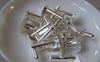 Accessories - Silver Cufflinks With 12mm Glue Pad  Flat Back Cuff Links Set Of 10 Pcs A4271