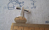 Accessories - Silver Cufflinks With 12mm Glue Pad  Flat Back Cuff Links Set Of 10 Pcs A4271