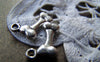 Accessories - Silver Dog Bone Charms Antique Silver Pet Ornament 7.5x18mm Set Of 20 Pcs A2384