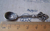 Accessories - Silver Flower Spoon Charms Antique Silver Pendants  14x60mm Set Of 10 A1683