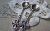 Accessories - Silver Flower Spoon Charms Antique Silver Pendants  14x60mm Set Of 10 A1683