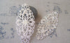Accessories - Silver Metal Embellishments Filigree Floral Findings 35x80mm Set Of 20 Pcs A5179