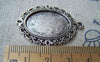 Accessories - Silver Pendant Tray Base Settings Oval Cameo Basketweave Back Match 18x25mm Cabochon Set Of 10 Pcs  A3187