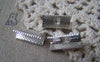 Accessories - Silver Ribbon Ends Clamps Fasteners Clasps 16mm Set Of 50 Pcs A4882