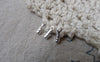 Accessories - Silver Tone Tiny Fold Over Crimp Head Clasps 7mm Set Of 200 Pcs  A7231