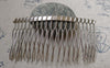 Accessories - Silvery Gray Comb Hair Clips 20 Teeth Metal Wire Hair Pins  38x75mm Set Of 10 Pcs  A6039