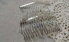 Accessories - Silvery Gray Comb Hair Clips 20 Teeth Metal Wire Hair Pins  38x75mm Set Of 10 Pcs  A6039