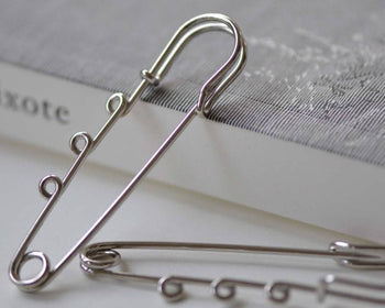 Accessories - Silvery Gray Kilt Pin Shawl Pins Three Loops Safety Pins Broochs 65mm Set Of 10 A3382