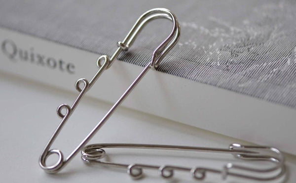 Accessories - Silvery Gray Kilt Pin Shawl Pins Three Loops Safety Pins Broochs 65mm Set Of 10 A3382