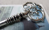 Accessories - Skeleton Key Pendants Antique Silvre Huge Key Charms  31x83mm Set Of 5 Pcs A7843