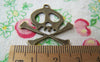 Accessories - Skull Crossbones Charms Antique Bronze Flat Charms 30x30mm A4550