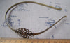 Accessories - Small Flower Headband Antique Bronze Filigree Hair Band 30x37mm Set Of 1 A2471