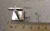 Accessories - Square Bezel Cufflinks Silver Cuff Links Setting Match 18mm Cabochon Set Of 10 A6162