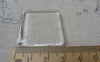 Accessories - Square Tile Cabochon Crystal Glass Flat Cameo Cover 30mm Set Of 10 Pcs A7125