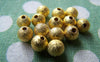 Accessories - Star Dust Beads Gold Color Shiny Sand Stardust Round Beads  6mm Set Of 20 Pcs A3866