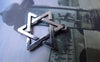 Accessories - Star Of David Charms Antique Silver Six Point Star Hexagram Pendants 18x21mm Set Of 50 Pcs  A7671