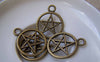 Accessories - Star Ring Charms Antique Bronze Pendants 20mm Set Of 20 A4962