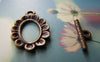 Accessories - Sunflower Toggle Clasps Fancy Oval Antique Bronze Buckle  Fastener Set Of 20 A234