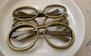 Accessories - Sunglasses Connector Pendants Antique Bronze Large Eyeglasses  25x59mm Set Of 6 Pcs A7389