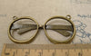 Accessories - Sunglasses Connector Pendants Antique Bronze Large Eyeglasses  25x59mm Set Of 6 Pcs A7389