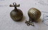 Accessories - Tassel Caps Bead Cap Bronze Charms Pendants 19x24mm Set Of 5 Pcs A6750